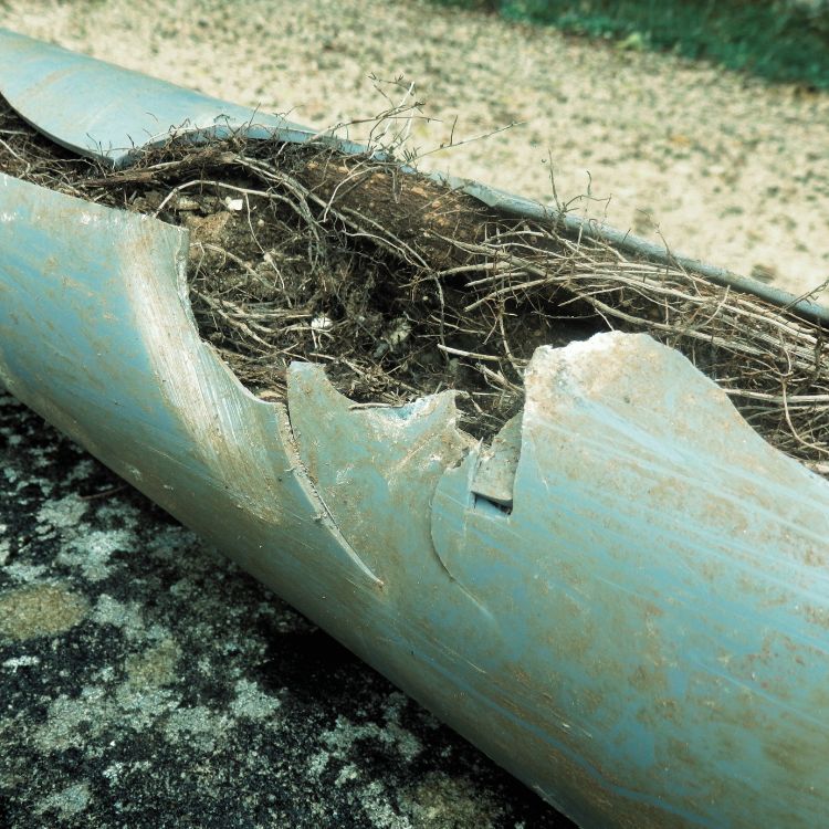 Inspect My Pipe broken sewer line filled with roots that needs to be replaced